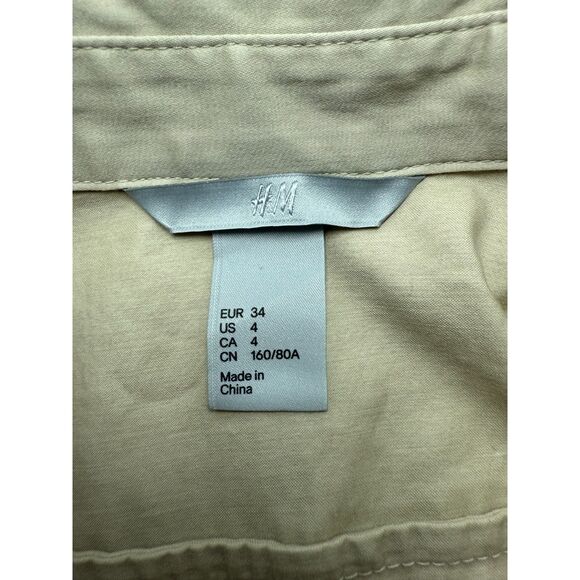 Women's H&M Khaki Button Dress 4 - Picture 4 of 5